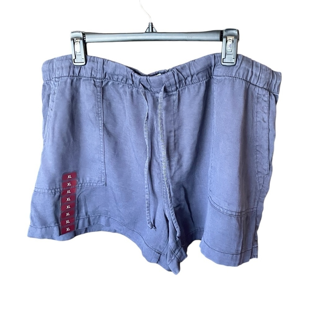 NWT GAP womens loose slouchy drawstring shorts pockets 3.5” inseam XL blue